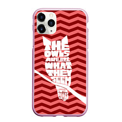 Чехол iPhone 11 Pro матовый Twin Peaks: The Owls, цвет: 3D-розовый