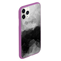 Чехол iPhone 11 Pro матовый Polygon gray, цвет: 3D-фиолетовый — фото 2