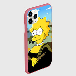 Чехол iPhone 11 Pro матовый Mona Liza, цвет: 3D-малиновый — фото 2