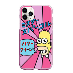 Чехол iPhone 11 Pro матовый Japanesse Homer, цвет: 3D-розовый