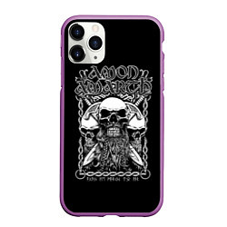 Чехол iPhone 11 Pro матовый Amon Amarth: Trio Skulls