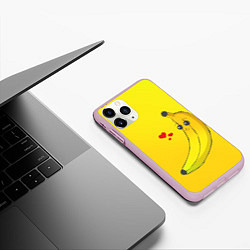 Чехол iPhone 11 Pro матовый Just Banana (Yellow), цвет: 3D-розовый — фото 2