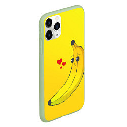 Чехол iPhone 11 Pro матовый Just Banana (Yellow), цвет: 3D-салатовый — фото 2