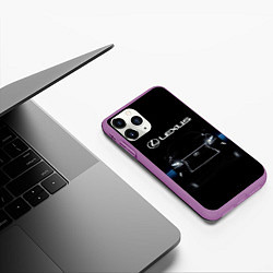 Чехол iPhone 11 Pro матовый Lexus, цвет: 3D-фиолетовый — фото 2