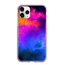 Чехол iPhone 11 Pro матовый Узор цвета, цвет: 3D-розовый