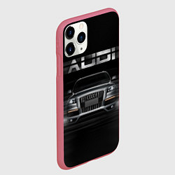 Чехол iPhone 11 Pro матовый Audi Q7 скорость, цвет: 3D-малиновый — фото 2
