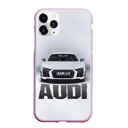 Чехол iPhone 11 Pro матовый Audi серебро