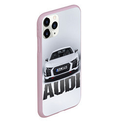 Чехол iPhone 11 Pro матовый Audi серебро, цвет: 3D-розовый — фото 2