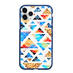 Чехол iPhone 11 Pro матовый Космические треугольники