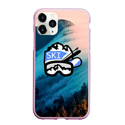 Чехол iPhone 11 Pro матовый SKI, цвет: 3D-розовый