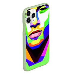Чехол iPhone 11 Pro матовый Неймар да Силва, цвет: 3D-салатовый — фото 2