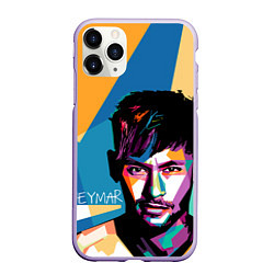 Чехол iPhone 11 Pro матовый Neymar Polygons