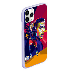 Чехол iPhone 11 Pro матовый Jr. Neymar, цвет: 3D-светло-сиреневый — фото 2