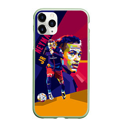 Чехол iPhone 11 Pro матовый Jr. Neymar, цвет: 3D-салатовый