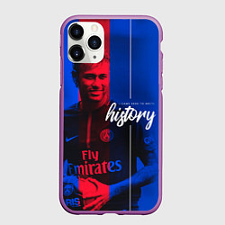 Чехол iPhone 11 Pro матовый Neymar History, цвет: 3D-фиолетовый