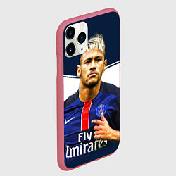 Чехол iPhone 11 Pro матовый Neymar: Fly Emirates, цвет: 3D-малиновый — фото 2