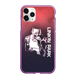 Чехол iPhone 11 Pro матовый Linkin Park Честер, цвет: 3D-фиолетовый