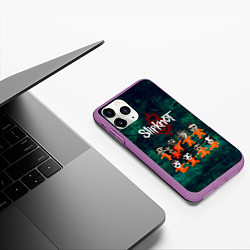 Чехол iPhone 11 Pro матовый Группа Slipknot, цвет: 3D-фиолетовый — фото 2