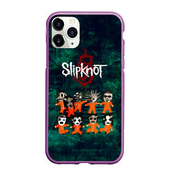 Чехол iPhone 11 Pro матовый Группа Slipknot, цвет: 3D-фиолетовый