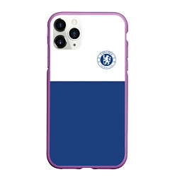 Чехол iPhone 11 Pro матовый Chelsea FC: Light Blue, цвет: 3D-фиолетовый