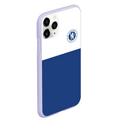 Чехол iPhone 11 Pro матовый Chelsea FC: Light Blue, цвет: 3D-светло-сиреневый — фото 2