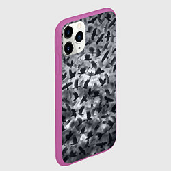 Чехол iPhone 11 Pro матовый Вороны, цвет: 3D-фиолетовый — фото 2