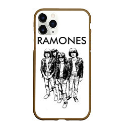 Чехол iPhone 11 Pro матовый Ramones Party, цвет: 3D-коричневый