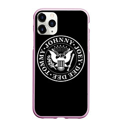Чехол iPhone 11 Pro матовый The Ramones, цвет: 3D-розовый