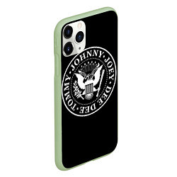 Чехол iPhone 11 Pro матовый The Ramones, цвет: 3D-салатовый — фото 2