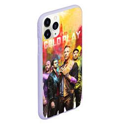 Чехол iPhone 11 Pro матовый Coldplay, цвет: 3D-светло-сиреневый — фото 2