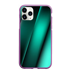 Чехол iPhone 11 Pro матовый Emerald lines