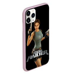 Чехол iPhone 11 Pro матовый TOMB RAIDER, цвет: 3D-розовый — фото 2