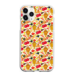 Чехол iPhone 11 Pro матовый Russian style, цвет: 3D-белый