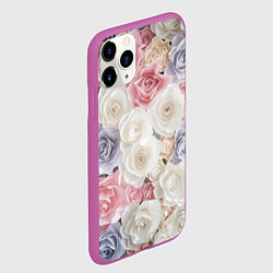 Чехол iPhone 11 Pro матовый Букет из роз, цвет: 3D-фиолетовый — фото 2