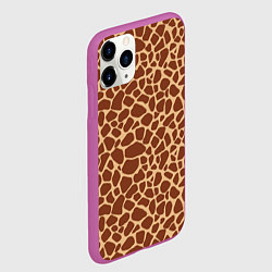 Чехол iPhone 11 Pro матовый Жираф, цвет: 3D-фиолетовый — фото 2