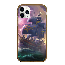 Чехол iPhone 11 Pro матовый Sea of thieves, цвет: 3D-коричневый