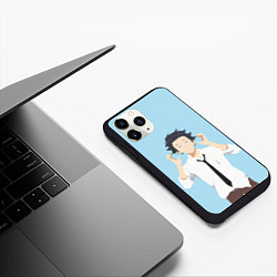 Чехол iPhone 11 Pro матовый Форма голоса Koe no katachi, цвет: 3D-черный — фото 2