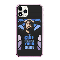 Чехол iPhone 11 Pro матовый Give Grohl Your Soul, цвет: 3D-розовый