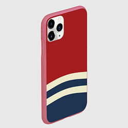 Чехол iPhone 11 Pro матовый Волны в море, цвет: 3D-малиновый — фото 2