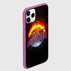 Чехол iPhone 11 Pro матовый Black Sabbath земля в огне, цвет: 3D-фиолетовый — фото 2