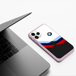 Чехол iPhone 11 Pro матовый BMW M SPORT, цвет: 3D-розовый — фото 2