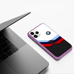 Чехол iPhone 11 Pro матовый BMW M SPORT, цвет: 3D-фиолетовый — фото 2