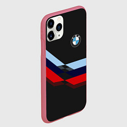 Чехол iPhone 11 Pro матовый Бмв Bmw Black, цвет: 3D-малиновый — фото 2
