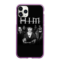 Чехол iPhone 11 Pro матовый HIM Rock, цвет: 3D-фиолетовый