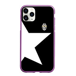 Чехол iPhone 11 Pro матовый FC Juventus: Star, цвет: 3D-фиолетовый