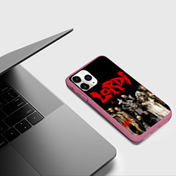 Чехол iPhone 11 Pro матовый LORDI, цвет: 3D-малиновый — фото 2