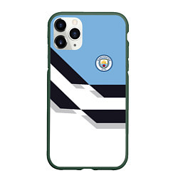 Чехол iPhone 11 Pro матовый Manchester City FC: White style