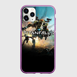 Чехол iPhone 11 Pro матовый Titanfall Battle, цвет: 3D-фиолетовый