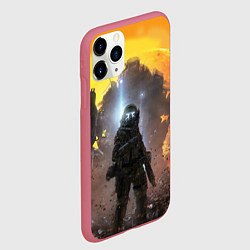 Чехол iPhone 11 Pro матовый Titanfall: Robots War, цвет: 3D-малиновый — фото 2