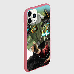 Чехол iPhone 11 Pro матовый Titanfall, цвет: 3D-малиновый — фото 2
